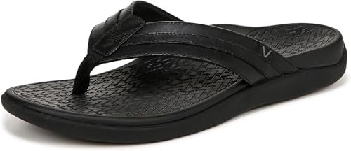 Vionic Mens Tide II FlipFlop Black 10 M - Image 1
