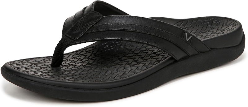 Vionic Mens Tide II FlipFlop Black 10 M - Image 2