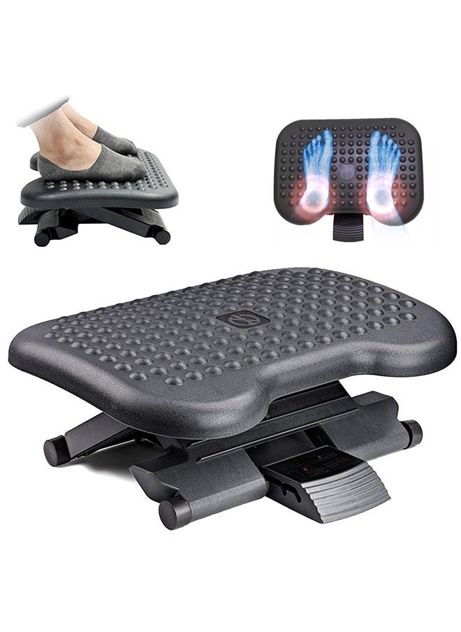Adjustable Under Desk Footstool Under Desk Footstool with Massage Function Under Desk Footstool 3 Height Positions and 30 Degree Tilt Angle Adjustment Suitable for Home Office