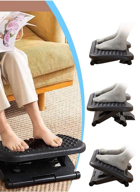 Adjustable Under Desk Footstool Under Desk Footstool with Massage Function Under Desk Footstool 3 Height Positions and 30 Degree Tilt Angle Adjustment Suitable for Home Office