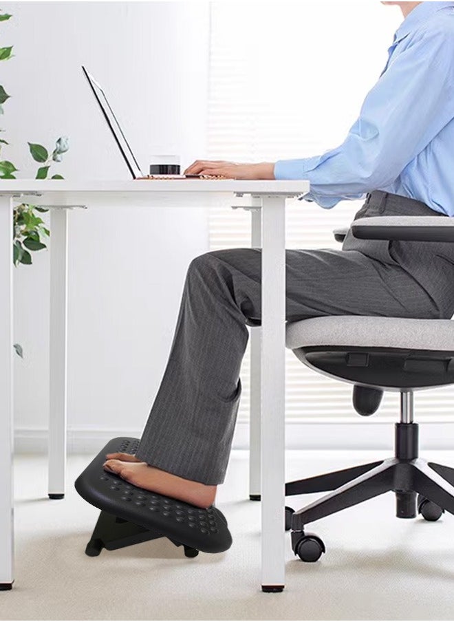 Adjustable Under Desk Footstool Under Desk Footstool with Massage Function Under Desk Footstool 3 Height Positions and 30 Degree Tilt Angle Adjustment Suitable for Home Office