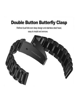 Generic Quick Release Stainless Steel Metal Replacement Straps 20mm Compatible With Amazfit Bip U Pro / Bip / Bip Lite / Bip S / Bip S Lite / Bip U Smartwatch -Black  - Image 1