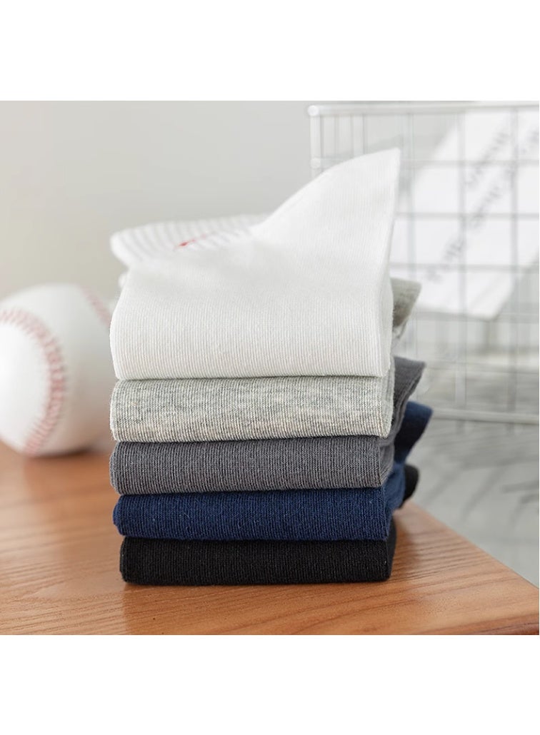 Warrior Men's short socks low tube boat socks running sports socks ins trendy all-match men's socks thin breathable sweat-absorbent short socks casual pure cotton antibacterial shallow mouth invisible men's boat socks (5 pairs of multi-color) - Image 4