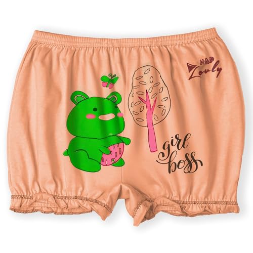 HAP Kids Girls Pack of 5 Light Color Printed Bloomers – 100% Cotton Soft & Breathable Baby Innerwear/Diaper Cover Shorts for Infants & Toddlers Multicolour - Image 3