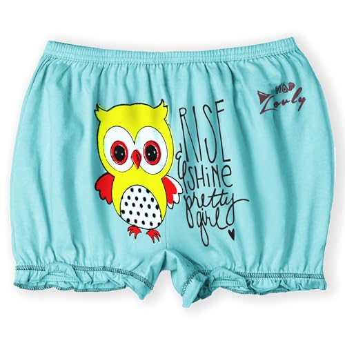 HAP Kids Girls Pack of 5 Light Color Printed Bloomers – 100% Cotton Soft & Breathable Baby Innerwear/Diaper Cover Shorts for Infants & Toddlers Multicolour - Image 4