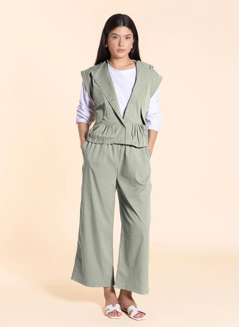 SHAPES DETAIL HOODED TOP SET