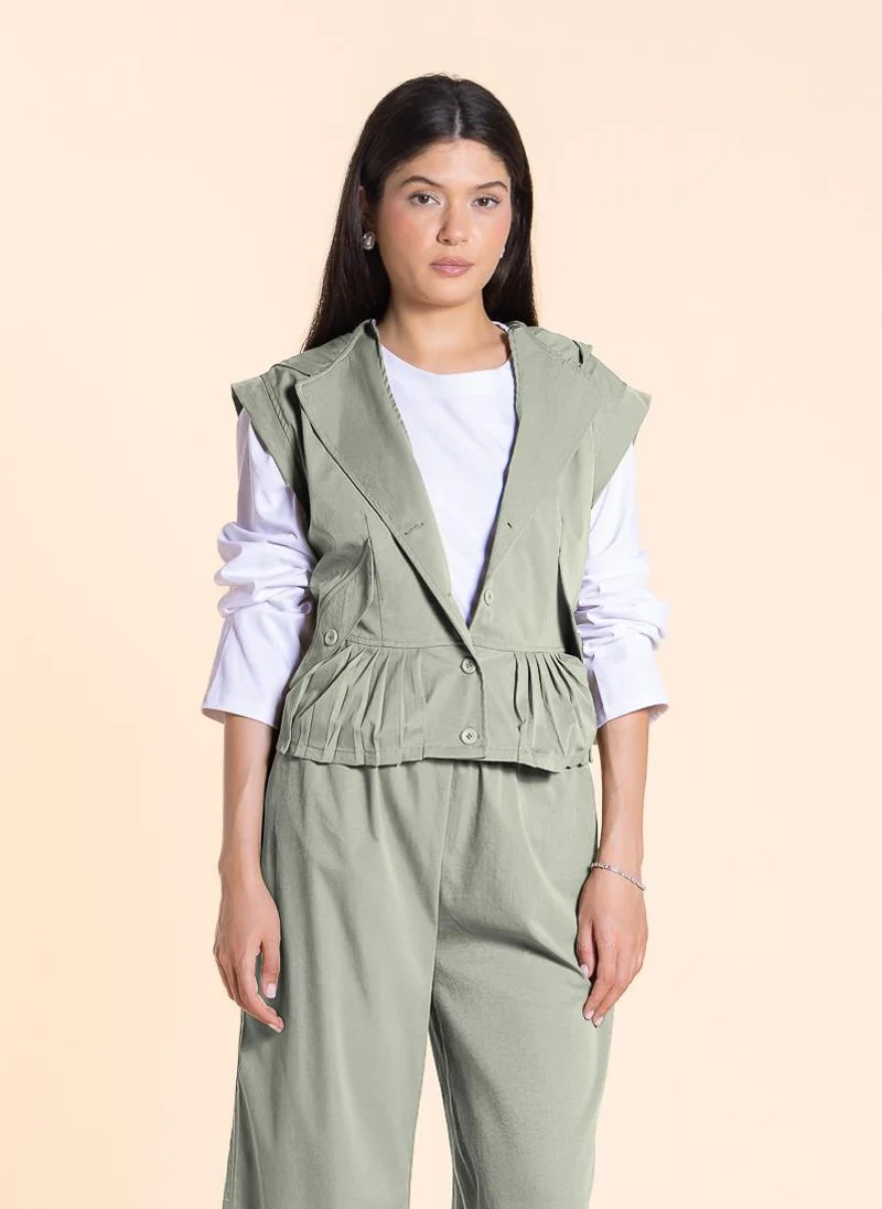 SHAPES DETAIL HOODED TOP SET