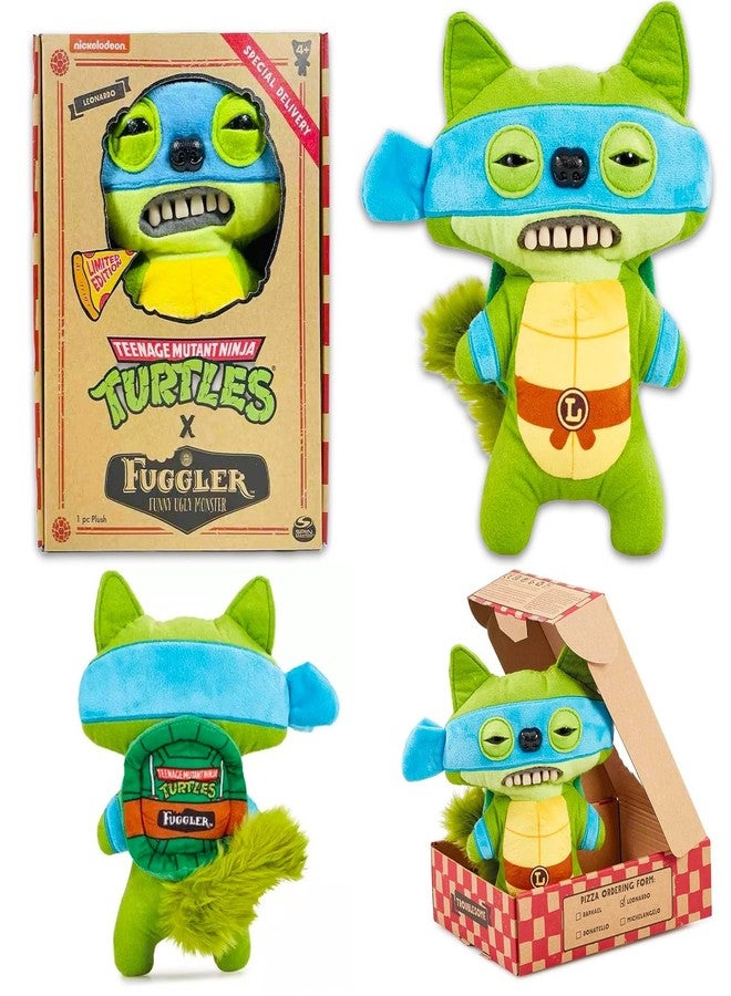 Fuggler مجموعة دمى فاجلر من سلاحف النينجا المراهقين للأطفال - حزمة 2 دمى فاجلر دوناتيلو وليوناردو 9 إنش، بالإضافة إلى ملصق والمزيد | مجموعة دمى قبيحة مضحكة من TMNT للأولاد والبنات - Image 3