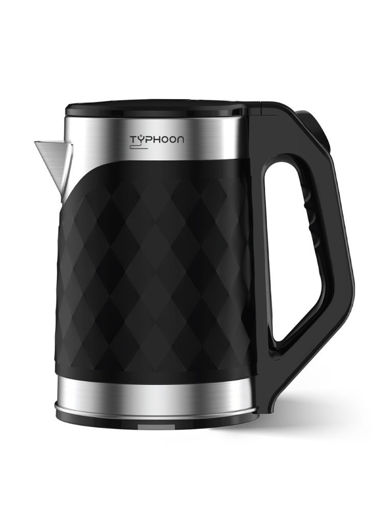 Typhoon Electric Kettle - 1500 Watts - 1.8 Liters - TY-01-012 - Black - Image 1