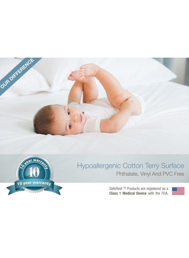 SafeRest Zippered Mattress Protector - Premium 9-12 Inch Waterproof Mattress Cover for Bed - Breathable & Noiseless Washable Mattress Encasement - Queen - Image 3