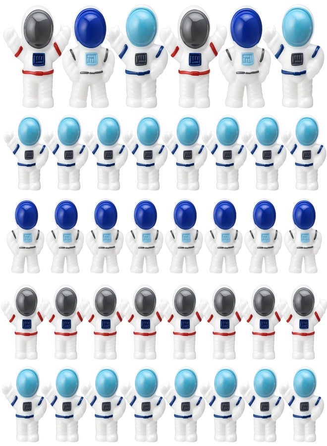 Beeveer 60 Pcs Mini Resin Astronaut Figurines Bulk Miniature Spaceman Figurines for Outer Space Theme Party Halloween Party Cake Decorations Favors Cute Resin Sculpture Ornament - Image 1