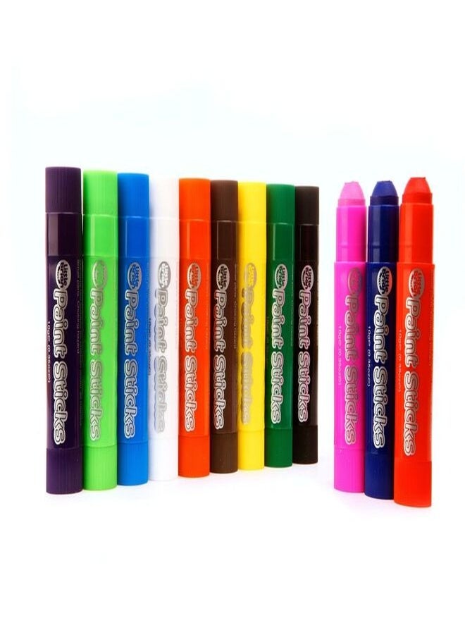 Little Brian - Little Brian Paint Sticks Classic Colours – 12 Assorted | Mess-Free, Quick-Drying, Twist-Up Solid Paint for Kids’ Creative Fun - Image 1