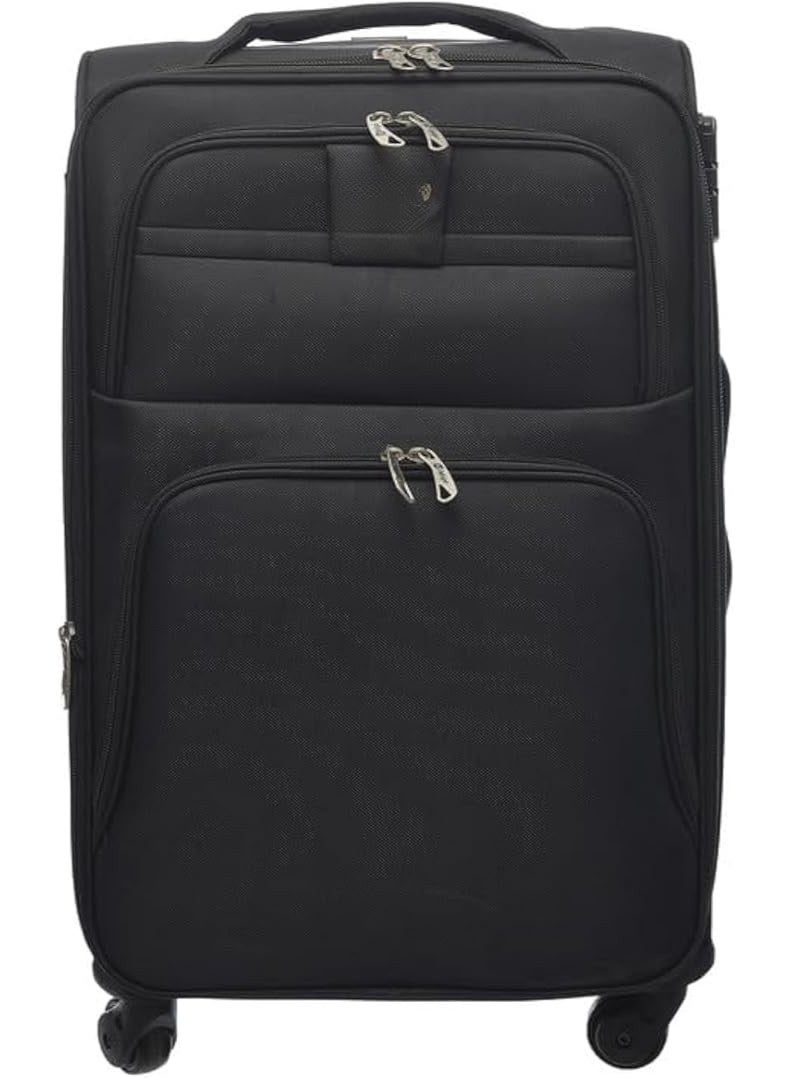 32-Inch Luggage Trolley Bag with Wheels – Hard Shell, Lightweight, Durable – Travel Suitcase, Black - Image 1