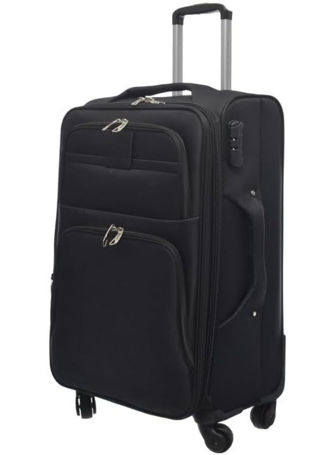 32-Inch Luggage Trolley Bag with Wheels – Hard Shell, Lightweight, Durable – Travel Suitcase, Black - Image 2
