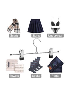 Red Dot Gift 25 Pack Pants Hangers ,12 Inch ( 30cm )Trouser Adjustable Metal Pants and Skirt Hangers with Clips Space Saving Hangers for Jeans.  - Image 2