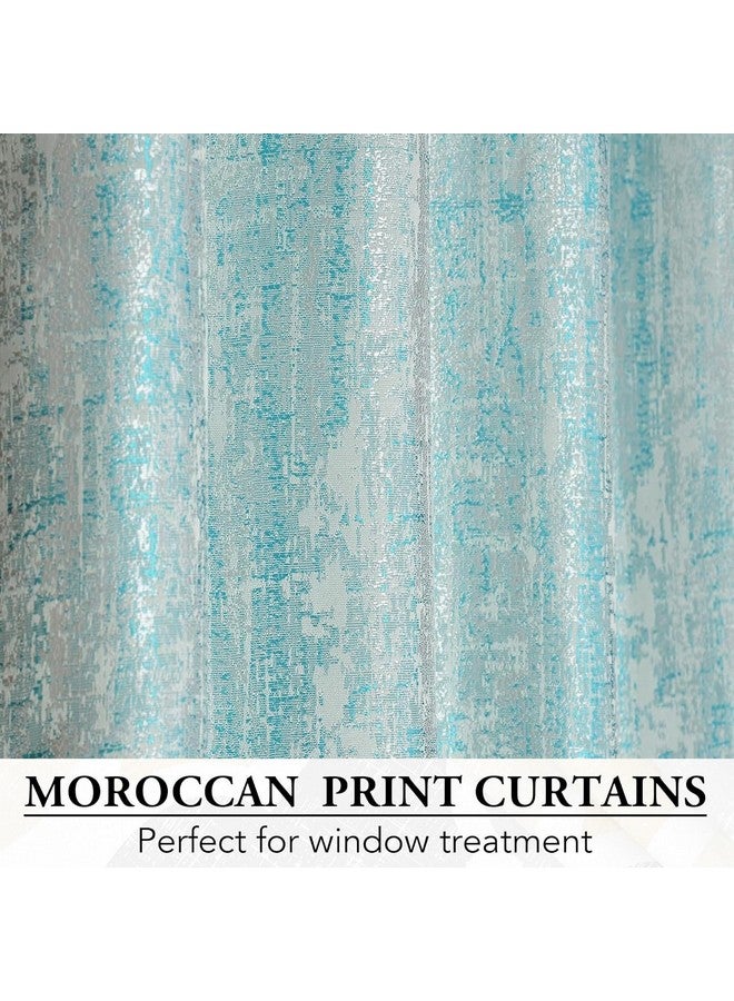 FRESH FROM LOOM Supreme Texture Polyester Curtains for Home 7 Feet Padre| Semi Black Out 80% Room Darkening Screens (Aqua | 2pc Double Weaved Parda | Eyelet Ring | Window & Door Curtain) - Image 3