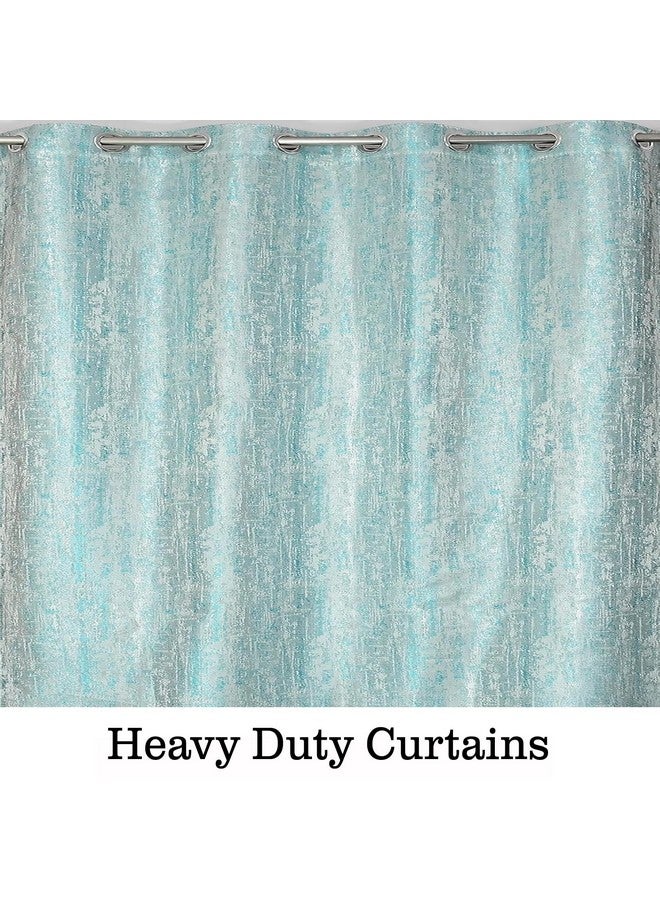 FRESH FROM LOOM Supreme Texture Polyester Curtains for Home 7 Feet Padre| Semi Black Out 80% Room Darkening Screens (Aqua | 2pc Double Weaved Parda | Eyelet Ring | Window & Door Curtain) - Image 5