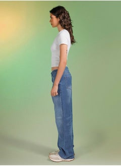 Unisex Real Blue - Washed Wide Leg Jeans - pzsku/Z201D22F5607F4EFB1897Z/45/_/1737667513/6a6a4b6f-7f57-4748-b3d4-ab19a6244435