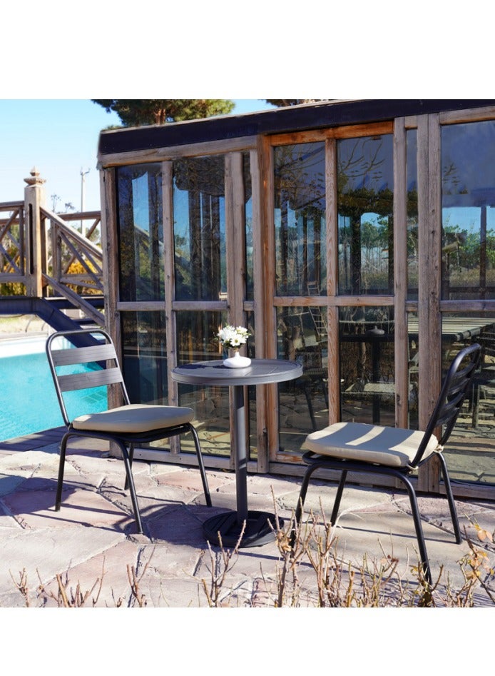 Schondor Furniture Milan & Prague Balcony Set | 2 Seaters | Outdoor Dining Set | Made in Aluminum Cast | Perfect for any Outdoor Space | Good for Balcony | Patio | Garden | Backyard | Outdoor Eateries | Restaurants  - Image 1