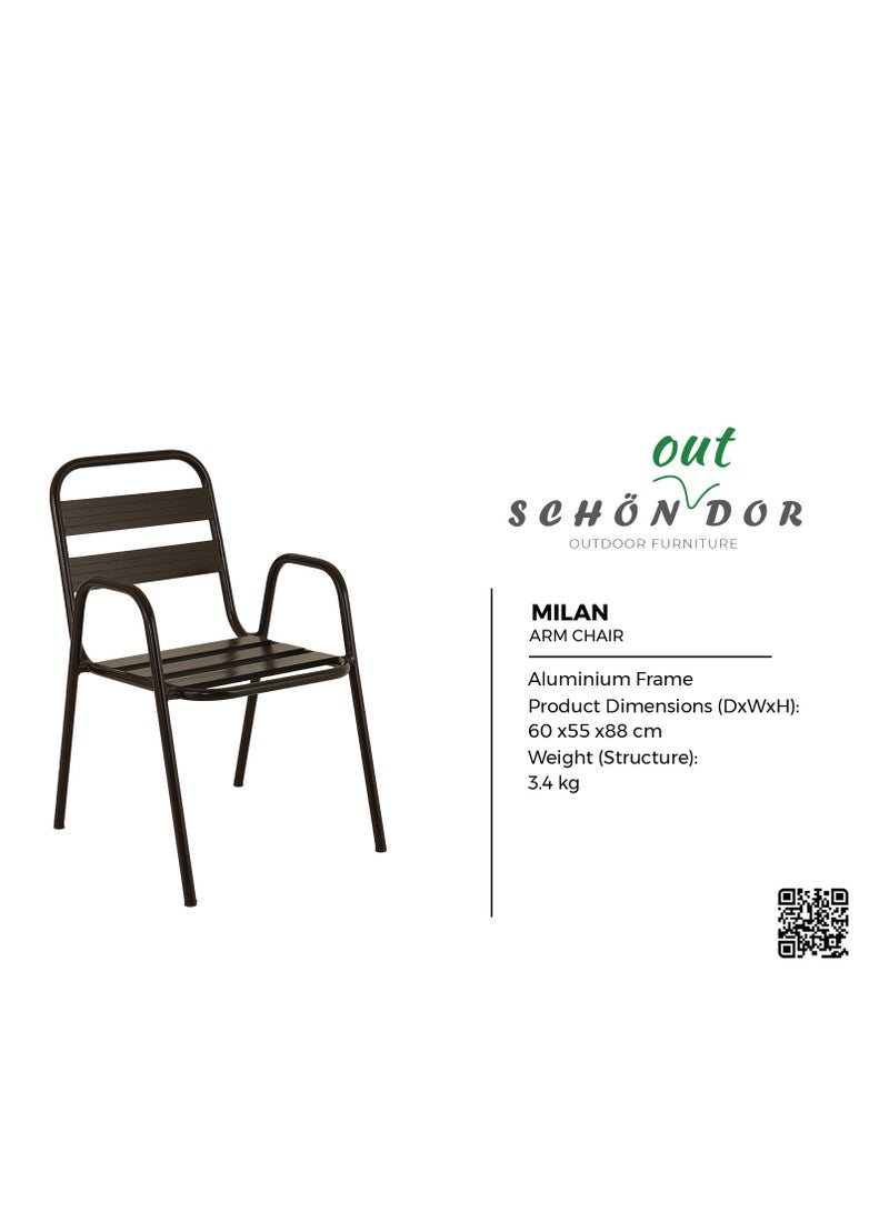 Schondor Furniture Milan & Prague Balcony Set | 2 Seaters | Outdoor Dining Set | Made in Aluminum Cast | Perfect for any Outdoor Space | Good for Balcony | Patio | Garden | Backyard | Outdoor Eateries | Restaurants  - Image 4
