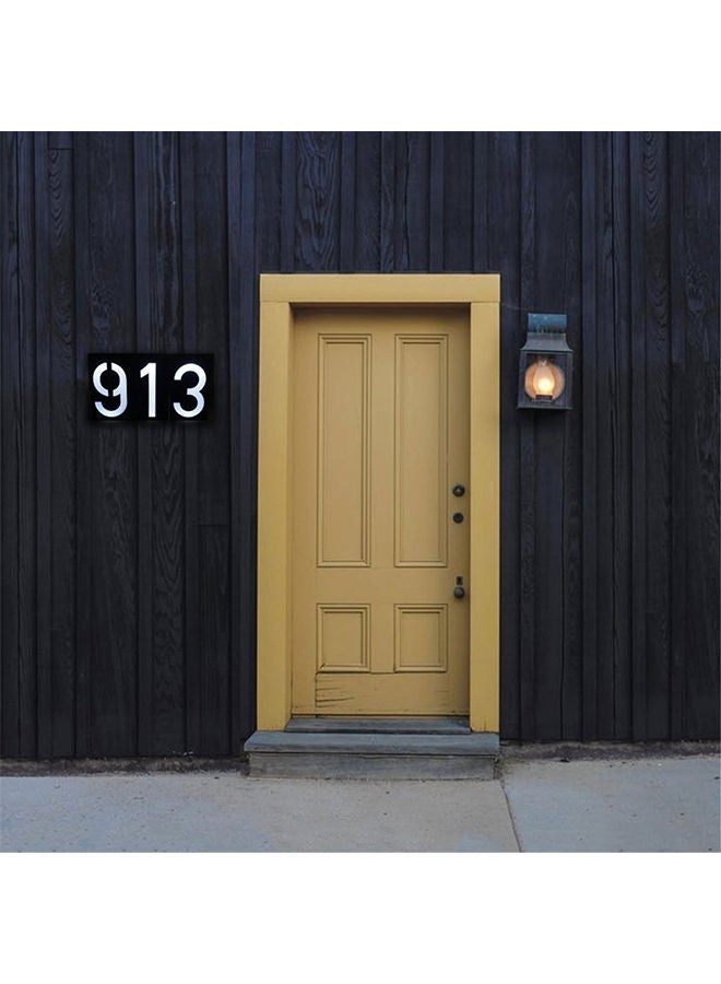 Y&D Lamp House Number Porch Lights With Solar Pannel Black/White 21x12x12centimeter - Image 2