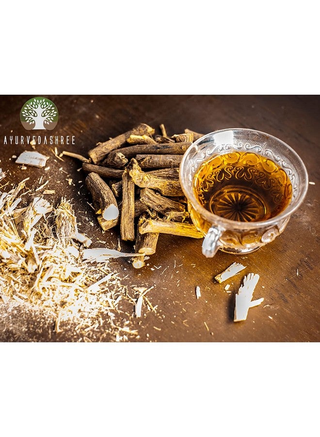AYURVEDASHREE مسحوق ياشتيما دهو 100 جرام ؛ مسحوق موليثي الطبيعي / مسحوق العرقسوس غليكيرريزا غلابرا ؛ يدعم الرئتين والجلد والمعدة ؛ موليثي ؛ نباتي ؛ غير معدل وراثيًا ؛ خالي من الغلوتين - Image 3
