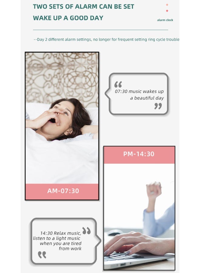 نيوترل مكبر صوت بلوتوث محمول Q5 مزود بفتحة لبطاقة الائتمان، ويتميز بوظائف الإضاءة والساعة والمنبه. يمكنك تشغيل الموسيقى والرد على المكالمات، كما يمكن استخدامه كحامل للهاتف. مثالي للطلاب وموظفي المكاتب وغيرهم. (أبيض) - Image 5