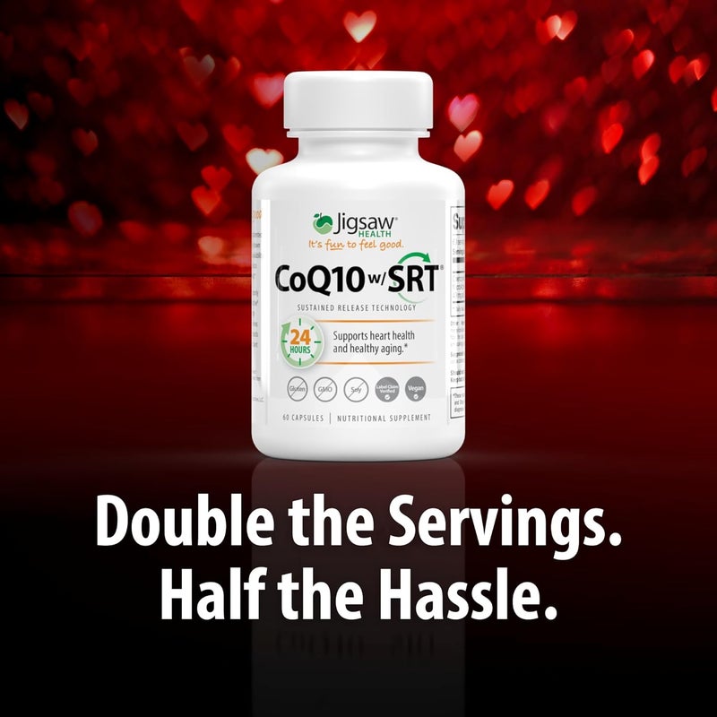 Jigsaw Health CoQ10 wSRT  Heart Health Support  with Sustained Release Technology  60 Capsules - Image 3