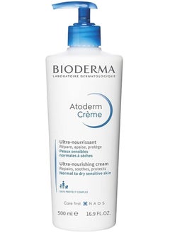 Bioderm Atoderm Ultra Nourishing Cream for Normal to Dry Sensitive Skin, 500ml  - Image 1