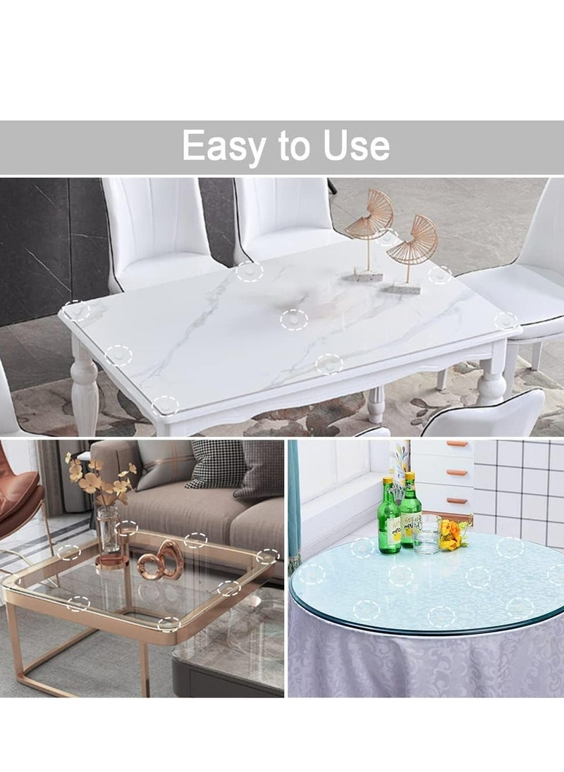 Oasisgalore Extremely Soft Self Adhesive Large Size Glass Table Top Bumper, Transparent Anti Slide and Scratch for Heavy Glass Table, Rubber Pad to Avoid The Movement of Glass (Round, 20 PCS)  - Image 3