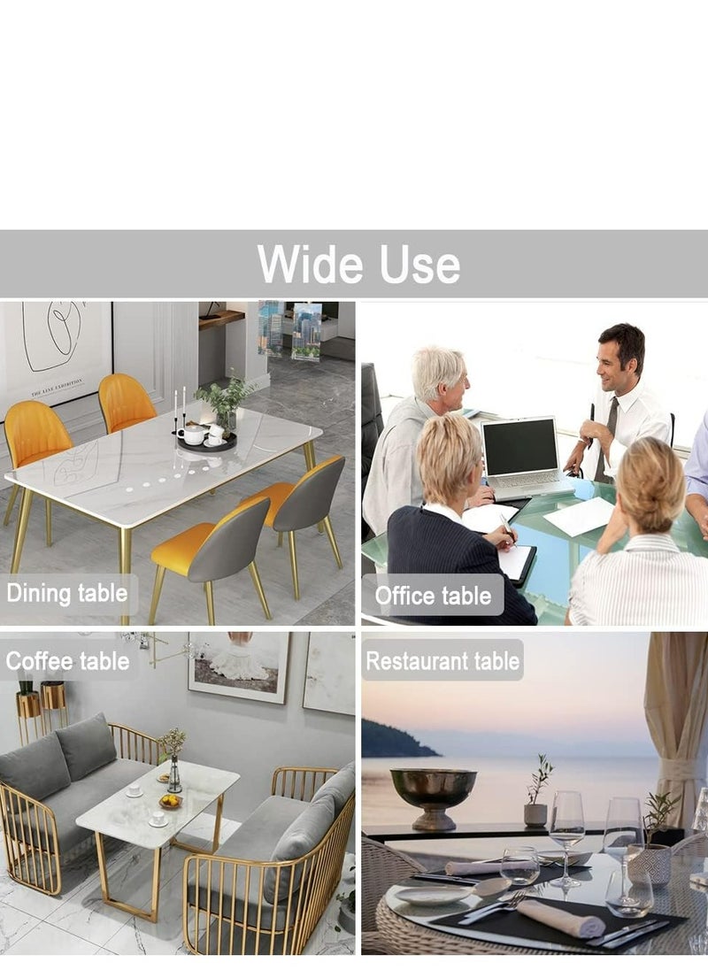 Oasisgalore Extremely Soft Self Adhesive Large Size Glass Table Top Bumper, Transparent Anti Slide and Scratch for Heavy Glass Table, Rubber Pad to Avoid The Movement of Glass (Round, 20 PCS)  - Image 2