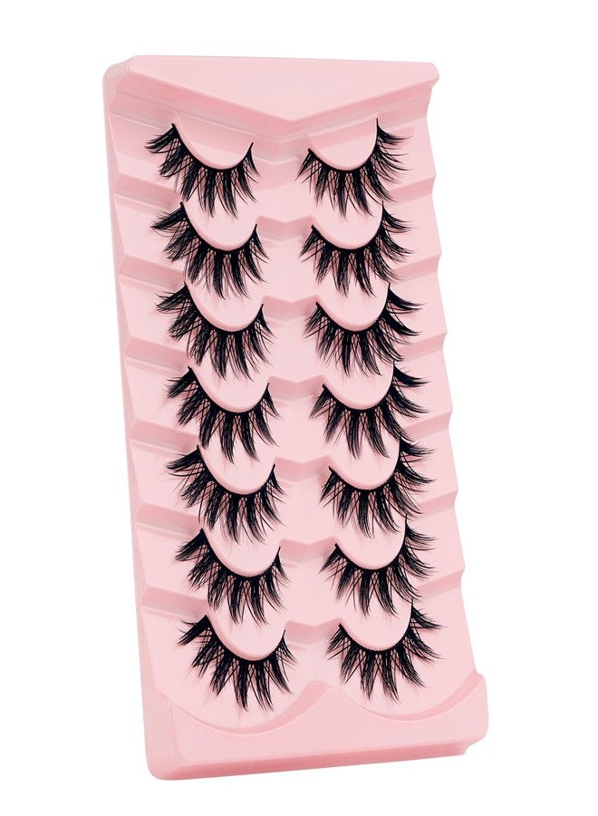 LANKIZ Manga Lashes Natural Look Anime Lashes False Eyelashes Lash Clusters Korean Japanese Makeup Asian Cosplay Fake Eyelashes Mink Wispy Fluffy Cluster Lashes 7 Pairs(Manga-12) - Image 5