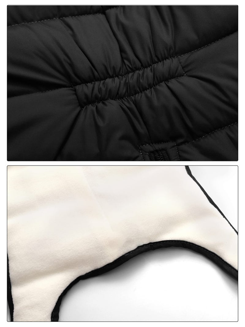 Happy Cherry Baby Puffer Trouser Winter Windproof Snow Pants Padded Lightweight Winter Thick Pants Soft Active Trouser Down Bib Overall for Unisex Boys Girls Black 6-12 Months - Image 5