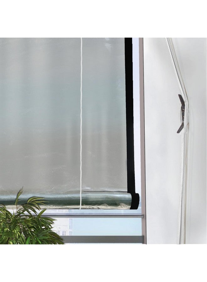 HIPPO Transparent PVC Monsoon Blind for Rain Protection Roll Up Blinds for Balcony, Sun Wind Dust, Premium Waterproof Chick Blind(Transparent, 2FTX7FT) - Image 4