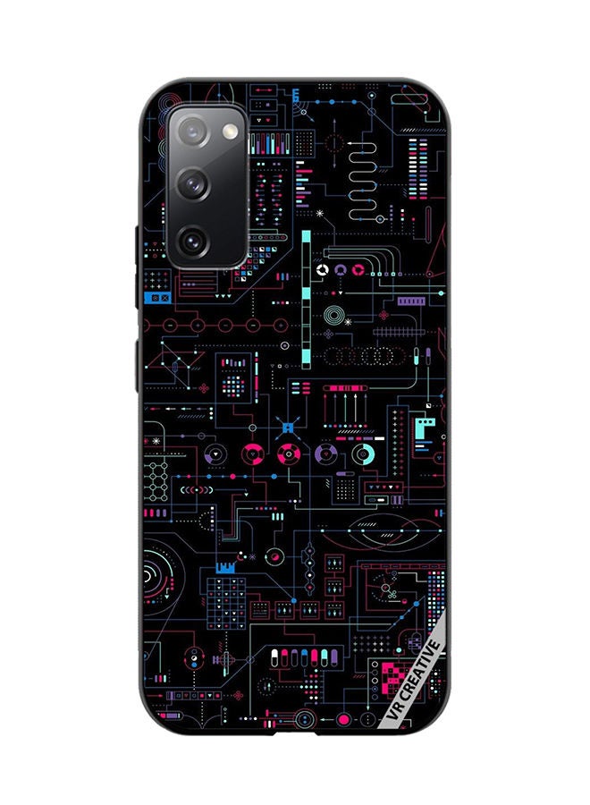 VR CREATIVE Protective Case Cover For Samsung Galaxy S20 FE 5G Circuit Design Multicolour - Image 1