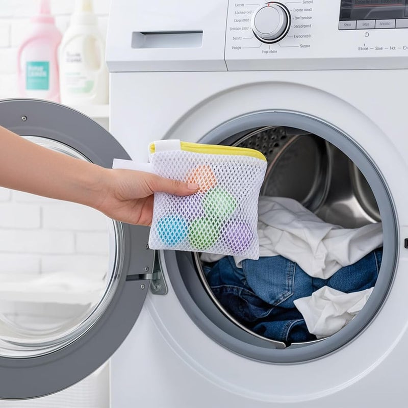 SYOSI 4 Pcs Laundry Pod Holder Bags, Zippered Wash Bag for Detergent Pods and Scent Beads, Anti-Sticking Laundry Bag for Washing Machine, Dissolve Faster Pod Container, Laundry Organizer Accessories - Image 3