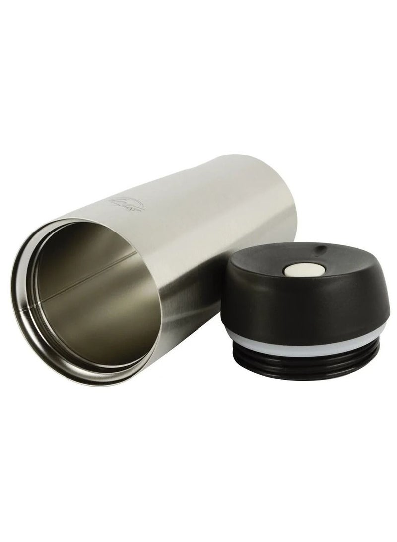 BASURRAH 400ml Stainless Steel Thermal Coffee Mug – Thermal Travel Mug for Keeping Drinks Hot or Cold – Stainless Steel Mug with Leak-Proof Lid – Keeps Drinks Hot or Cold – Silver - Image 3