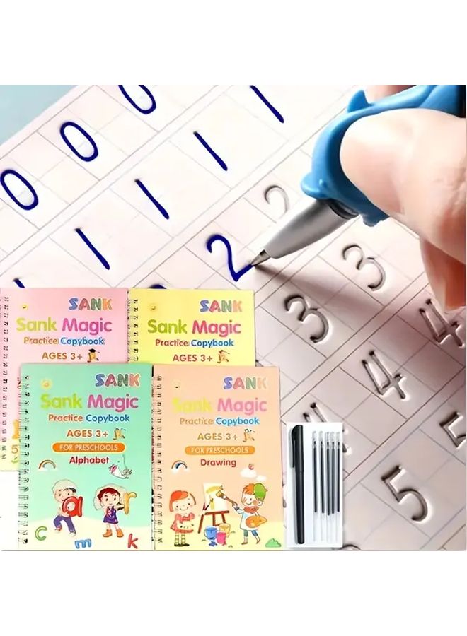 Pen Controlled Calligraphy Practice Set With Grooved Reusable Alphabet Book - Image 2