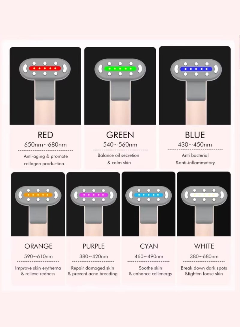 Prime by javaudan 7-in-1 Red Light Therapy for Face – LED Facial Massager with 7 Color Modes Anti-Aging, Wrinkle Reduction & Skin Rejuvenation Eye Wand for Home Use - Image 3
