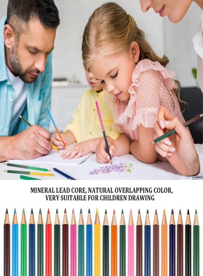 YOLUFER 24 Pieces Color Pencils 24Colors Double-ended Erasable Pencils Pre-sharpened Art Pencils for Drawing Checking Map Coloring Tests Grading - Image 5