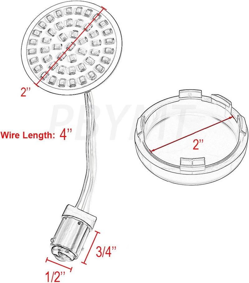 PBYMT 1157 LED Front Turn Signal Light Kit - Image 2