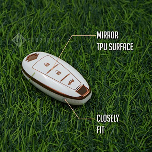 Shopoflux® TPU Key Cover Compatible with Baleno, Breeza, S Cross, Ciaz, Swift 3 Button Smart Key (White) - Image 3