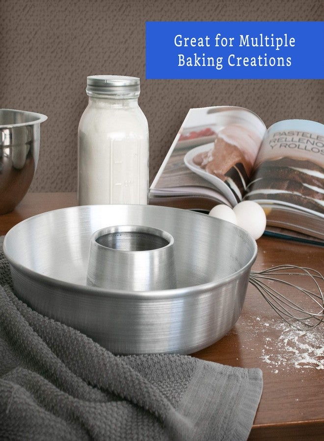 GLOBE ROCKET Aluminum Ring Cake Pan (11.2 in) - Ring Mold Pan - Tube Pan for Baking Pound Cake - Donut Cake Pan - Fluted Tube Pan - Flan Mold - Flan Pan - Flan Cake Pan - Chiffon Cake Pan - Bundt Cake Pan - Image 4