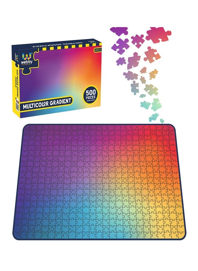 Webby Multicolor Gradient Jigsaw Puzzle, 500 Pieces - Image 3