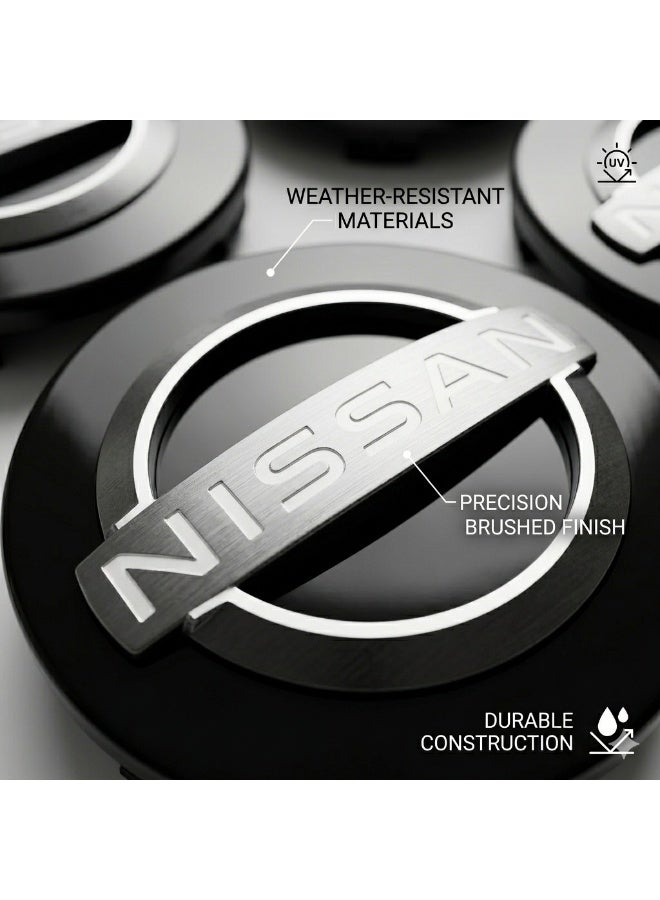 Wheel Center Hub Caps Set of 4 OEM Style Rim Covers Easy Clip-On Fit Replacement Durable Wheel Center Caps Compatible with Nissan Vehicles - Image 5