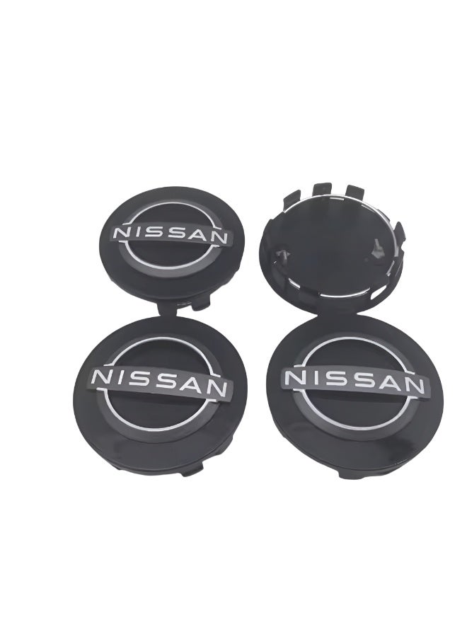 Wheel Center Hub Caps Set of 4 OEM Style Rim Covers Easy Clip-On Fit Replacement Durable Wheel Center Caps Compatible with Nissan Vehicles - Image 1