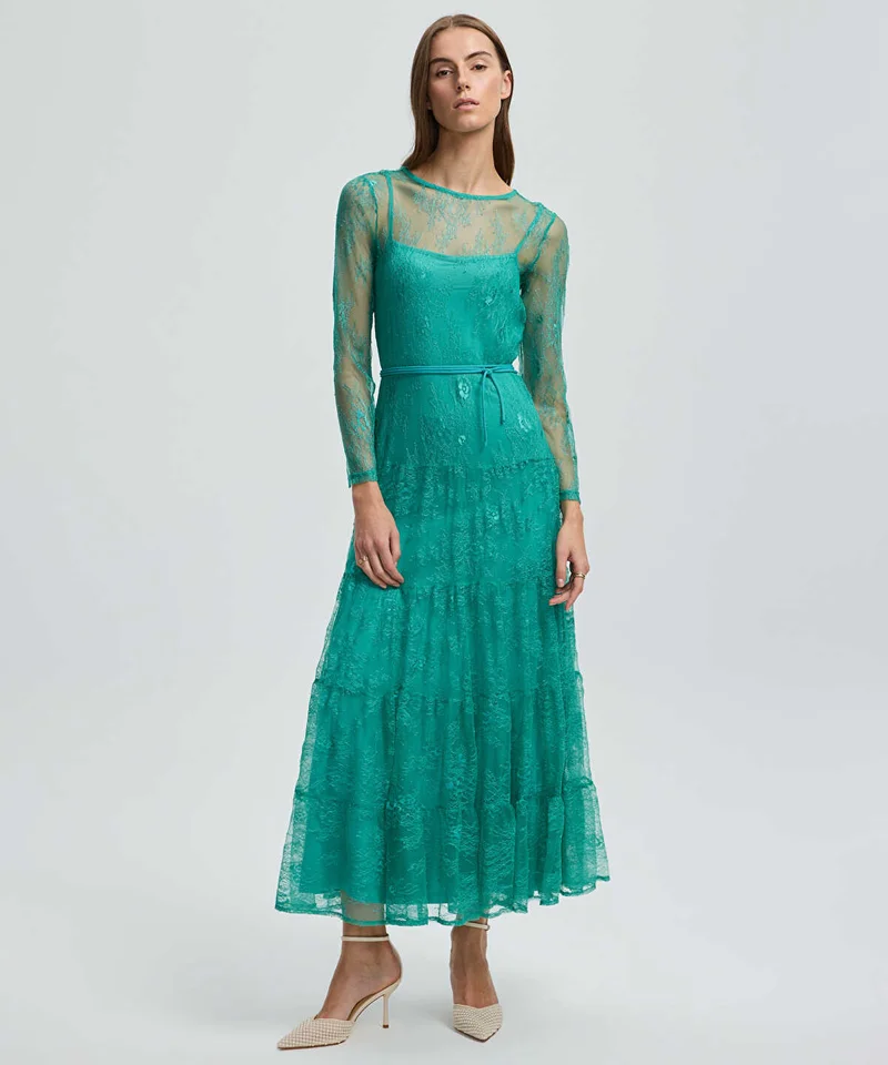 ايبيكيول Lace Dress with Tiered Skirt