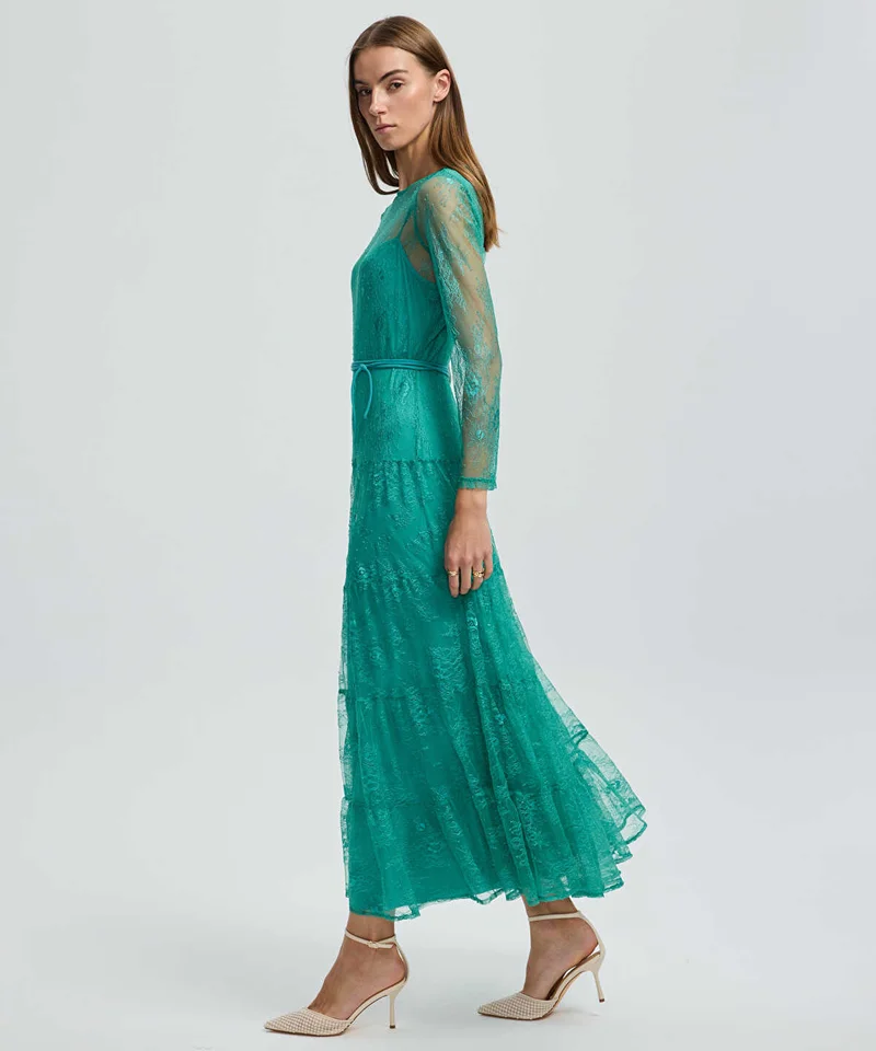 ايبيكيول Lace Dress with Tiered Skirt