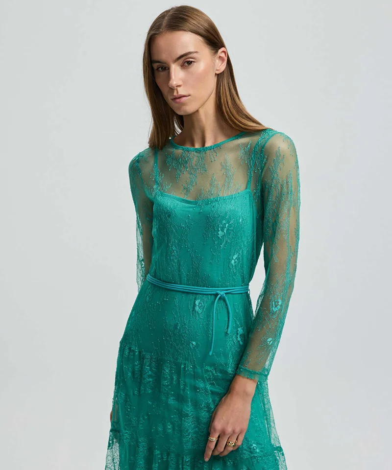 Ipekyol  Lace Dress with Tiered Skirt for Women | Best Price UAE