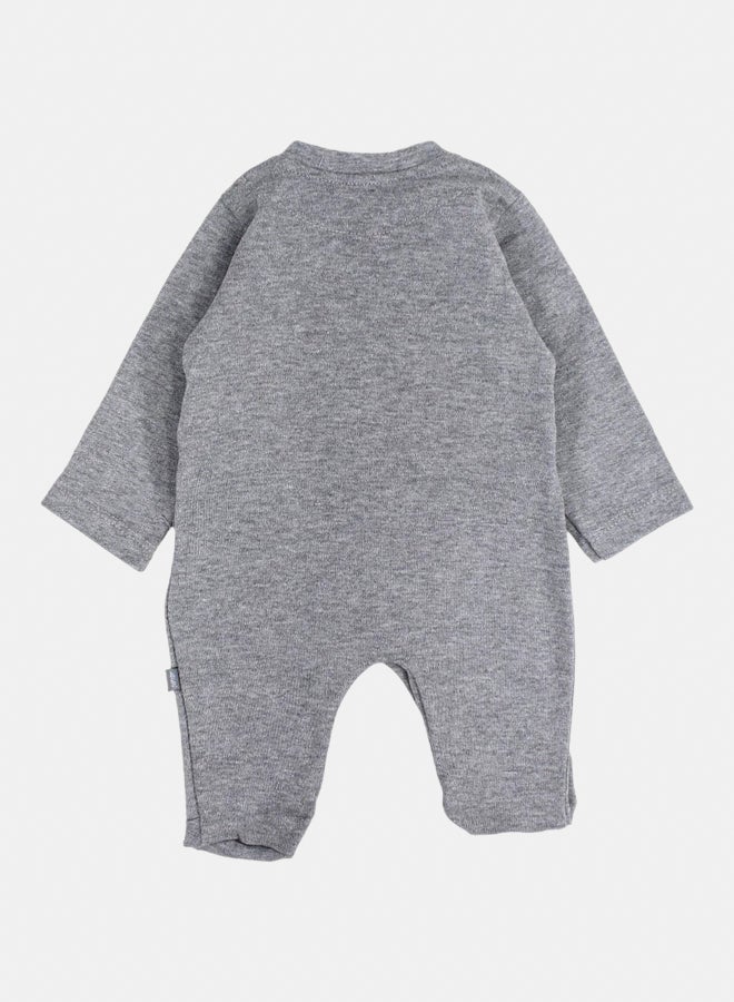 جونيور طقم بيبي أولادي قطن رمادي بطبعة “EXPLORE” (استكشف) مرحة - Image 2